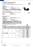 520 SERIES: 3-WAY, SOLENOID AIR OPERATED, PLASTIC BODY, 1/8&quot; TAPPED OR 6MM FITTINGS